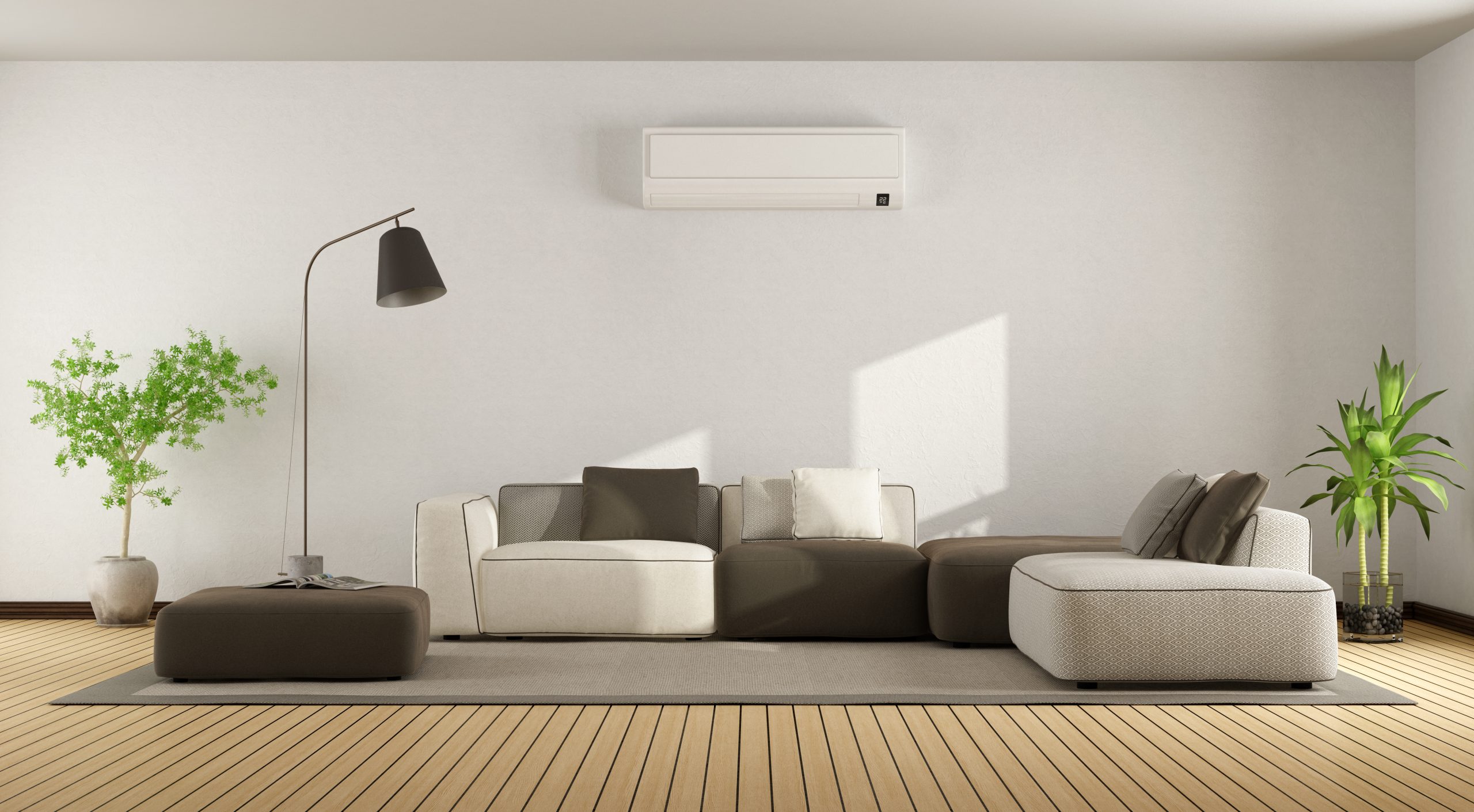 Living room air conditioning installation