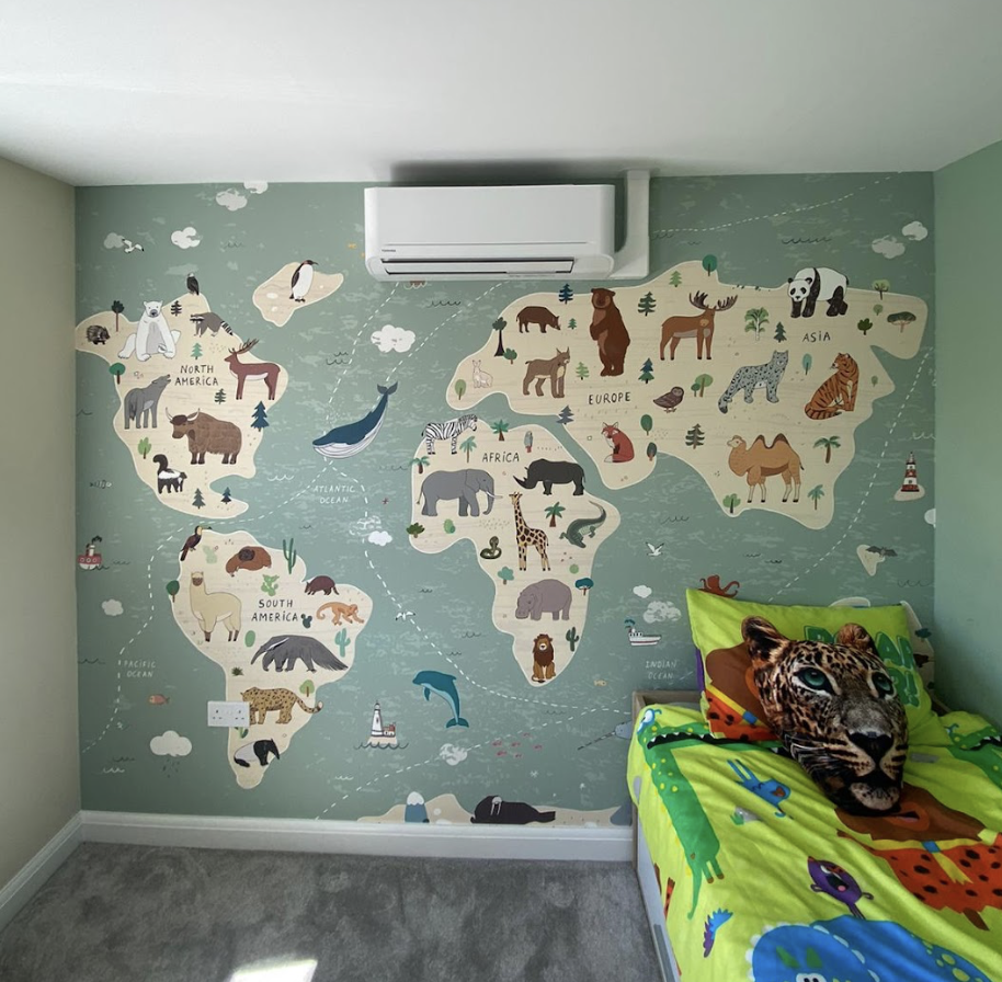 Wall mounted bedroom air conditioning unit